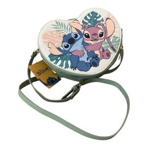 DISNEY Brand Stitch Heart-Shaped Crossbody by BIOWORLD New With Tags